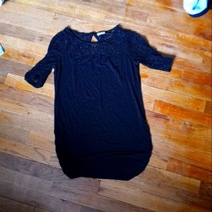 **3 for $15** - Black Lace Maternity Top